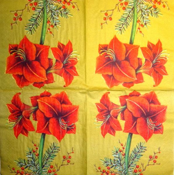 022 Lilies - 3-ply (gold) - Ambiente